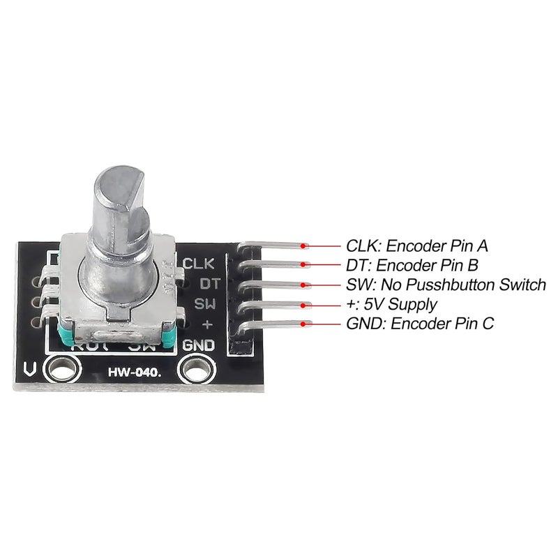XIITIA 4pcs KY-040 Rotary Encoder Module 360 Degree Switch Encoders with Knobs Cap Brick Sensor Modules - Image 4